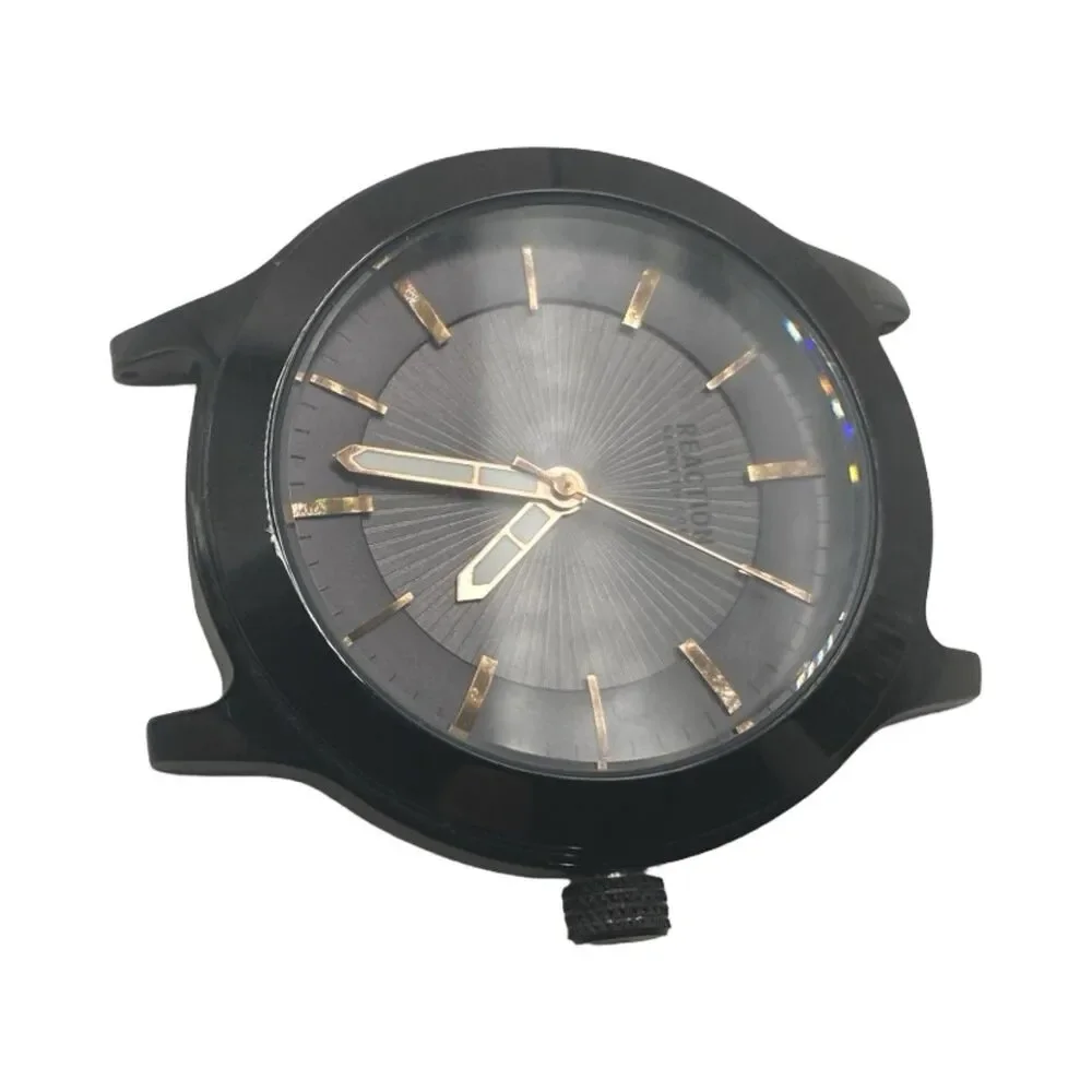 Kenneth Cole Reaction Men's Black Watch RK50522002 Clean New Battery No Strap